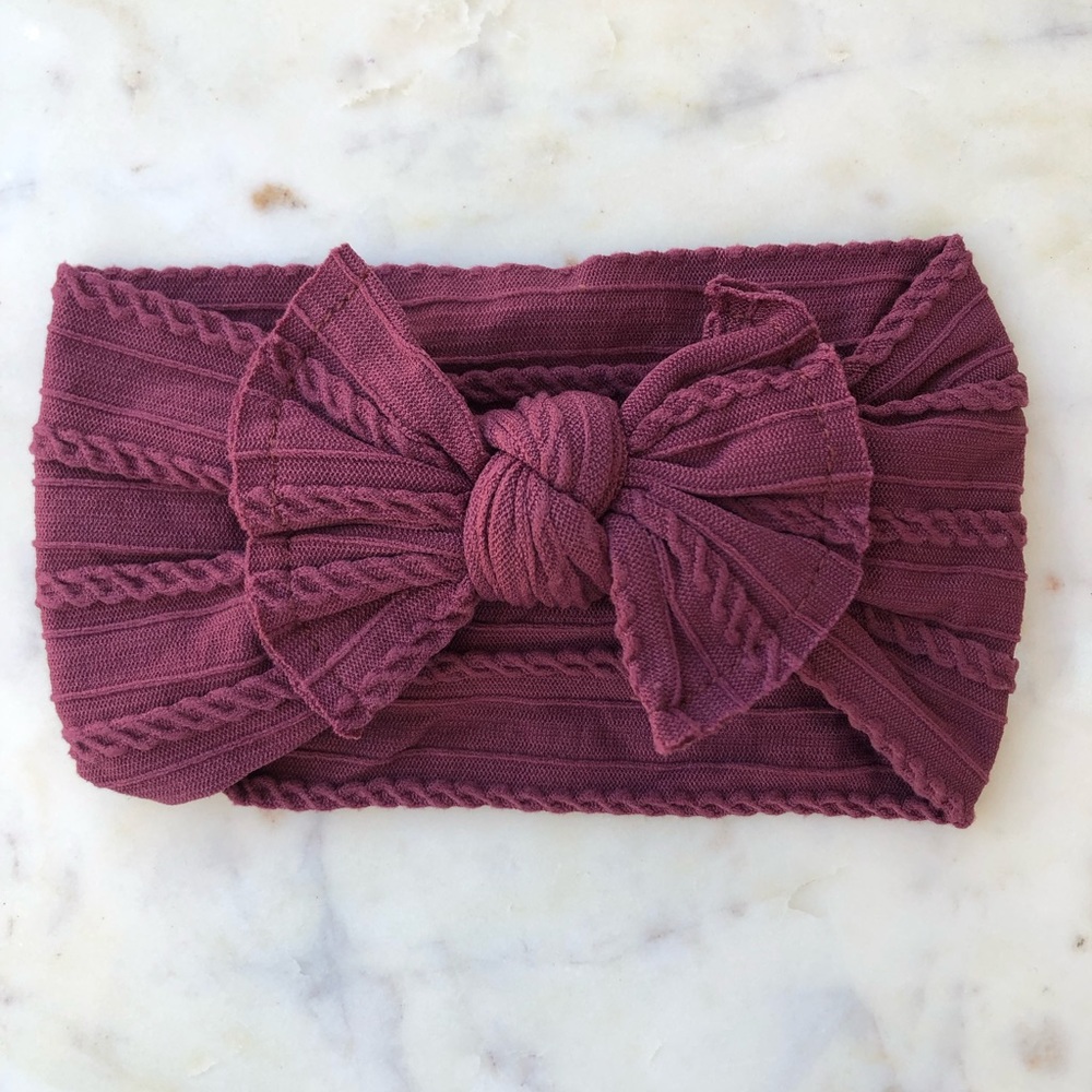 Purple braid nylon headband